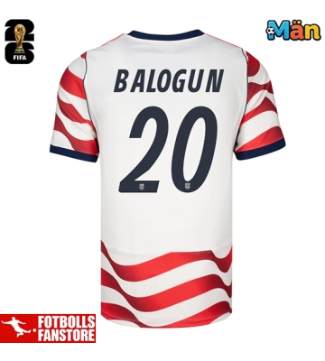 Förenta stater Folarin Balogun #20 Hemmatröja VM 2026 Kortärmad